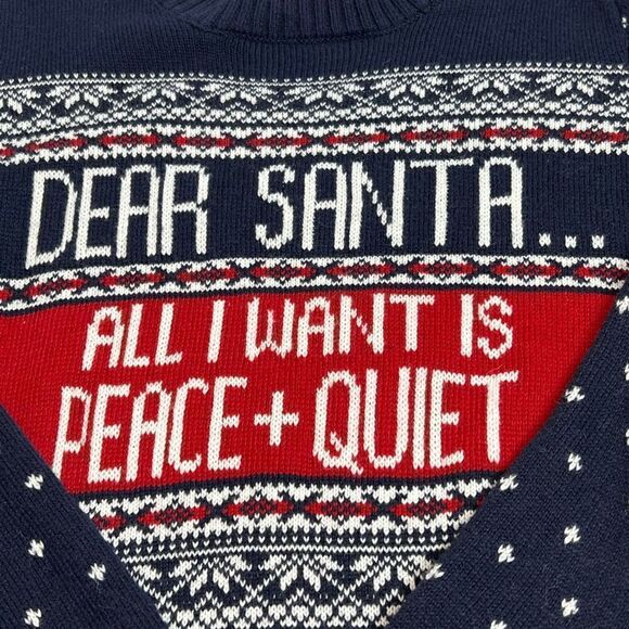 Jingles & Joy dear santa….all I want is peace and quiet Christmas sweater size M - Picture 13 of 13